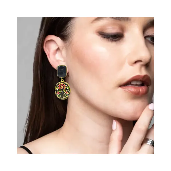 Black_Hand_Painted_Meenakari_Oval_Shape_Dangler_Earring_For_Women_&_Girls,_Rajasthani_Jewellery,_Traditional_Jewellery