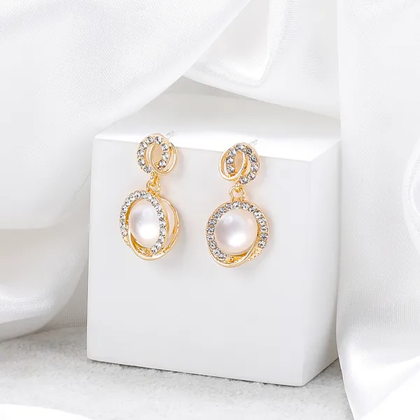Western_Style_Fashionable_Oval_Moonstone_Cubic_Zirconia_Dangler_for_Women_&_Girls,_Stylish_Fashionable_Korean_Earring