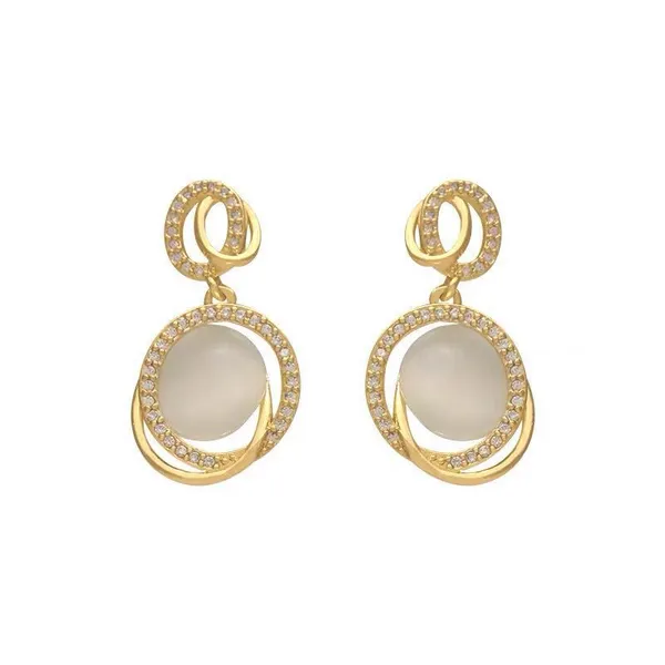 Western_Style_Fashionable_Oval_Moonstone_Cubic_Zirconia_Dangler_for_Women_&_Girls,_Stylish_Fashionable_Korean_Earring
