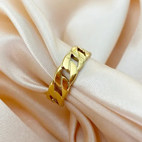 Blackbox_Jewelleries:_Gold_Cuban_Link_Adjustable_Stainless_Steel_Ring_|_Unisex_Chain_Ring