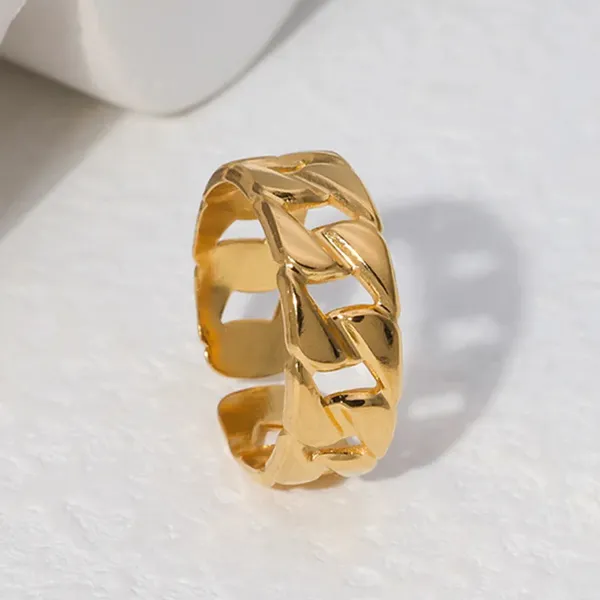 Blackbox_Jewelleries:_Gold_Cuban_Link_Adjustable_Stainless_Steel_Ring_|_Unisex_Chain_Ring
