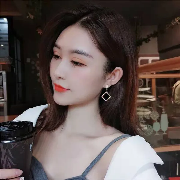 Black_colour_Gold_Plated_Quadrant_Shape_Stud_&_Zircon_Embellished_Drop_Earrings_for_women_&_girls,_Stylish,_Fashionable,_Korean_Jewelry