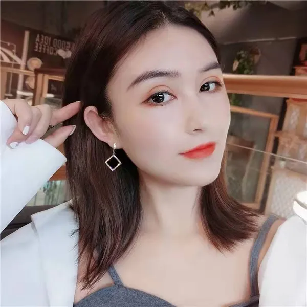 Black_colour_Gold_Plated_Quadrant_Shape_Stud_&_Zircon_Embellished_Drop_Earrings_for_women_&_girls,_Stylish,_Fashionable,_Korean_Jewelry