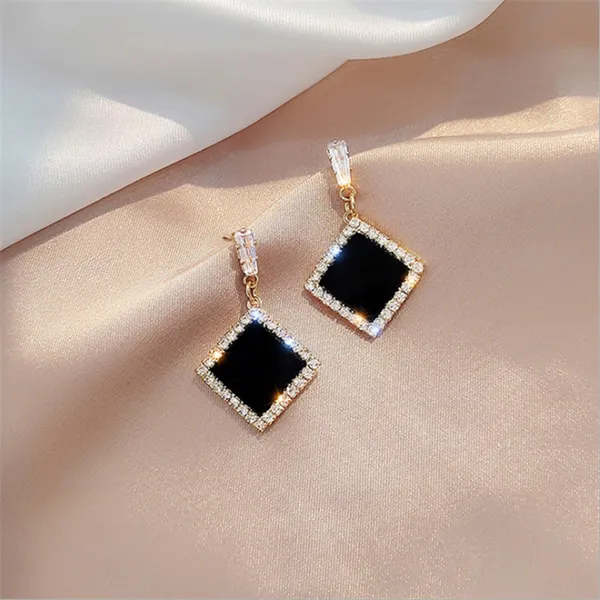 Black_colour_Gold_Plated_Quadrant_Shape_Stud_&_Zircon_Embellished_Drop_Earrings_for_women_&_girls,_Stylish,_Fashionable,_Korean_Jewelry