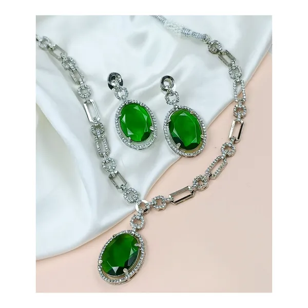 Oval_Shape_Large_American_Diamond_Pendant_Necklace_Set_for_Women_&_Girls,_Weeding_jewellery,_Traditional_Jewellery