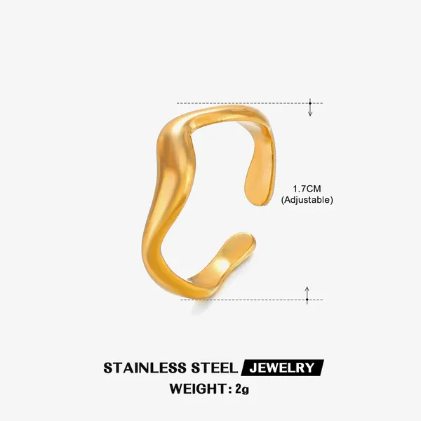 Blackbox_Jewelleries:_Irregular_Wave_Adjustable_Ring_-_Gold_Plated_Stainless_Steel_|_Statement_&_Minimalist_Jewelry_for_Women_&_Girls