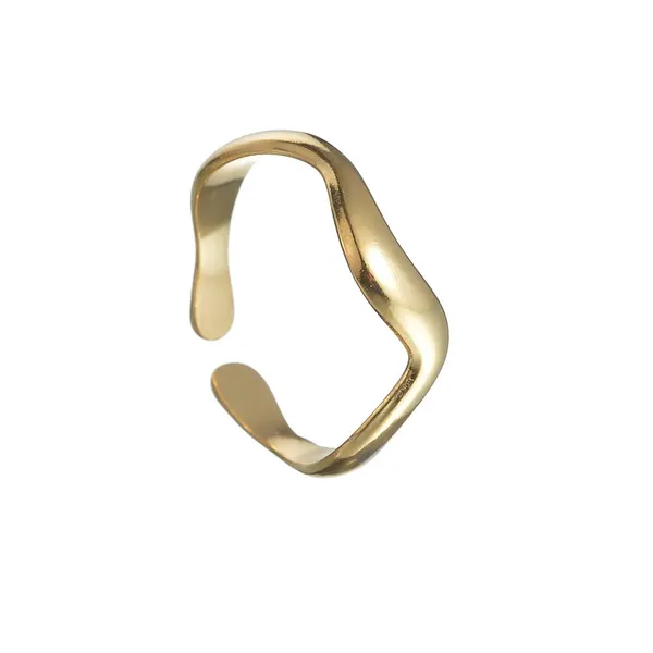 Blackbox_Jewelleries:_Irregular_Wave_Adjustable_Ring_-_Gold_Plated_Stainless_Steel_|_Statement_&_Minimalist_Jewelry_for_Women_&_Girls