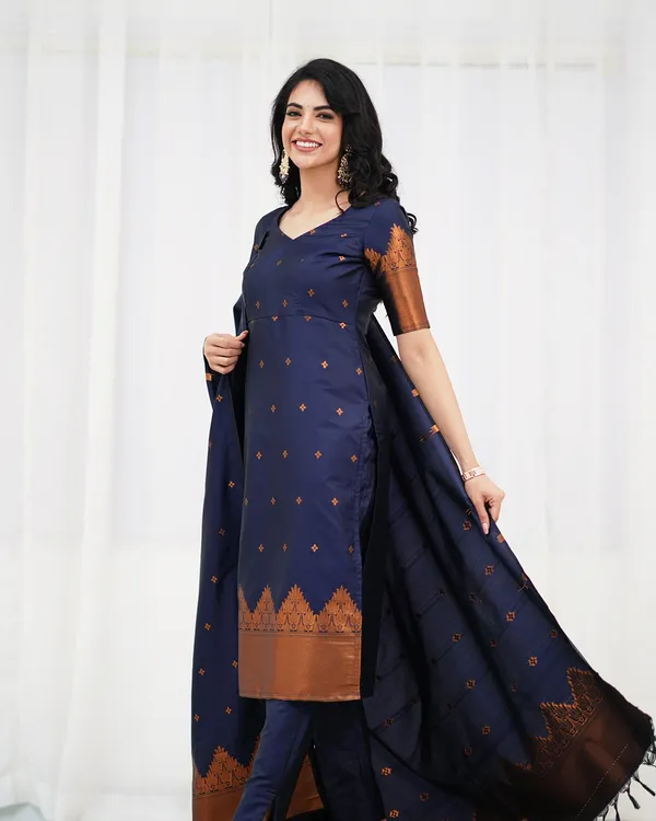 Sanvi_Blended_Silk_Salwar_Dupatta_With_Bottom__-_Navy_Blue