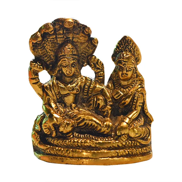 Golden_Aluminium_Vishnu_Laxmi_|_For_Devotion
