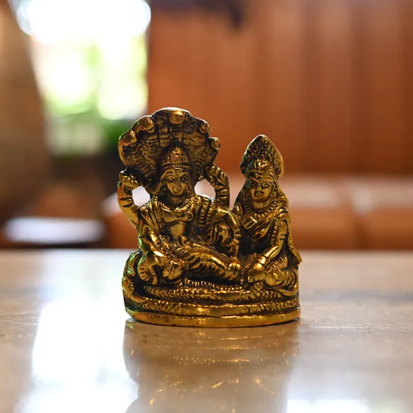 Golden_Aluminium_Vishnu_Laxmi_|_For_Devotion