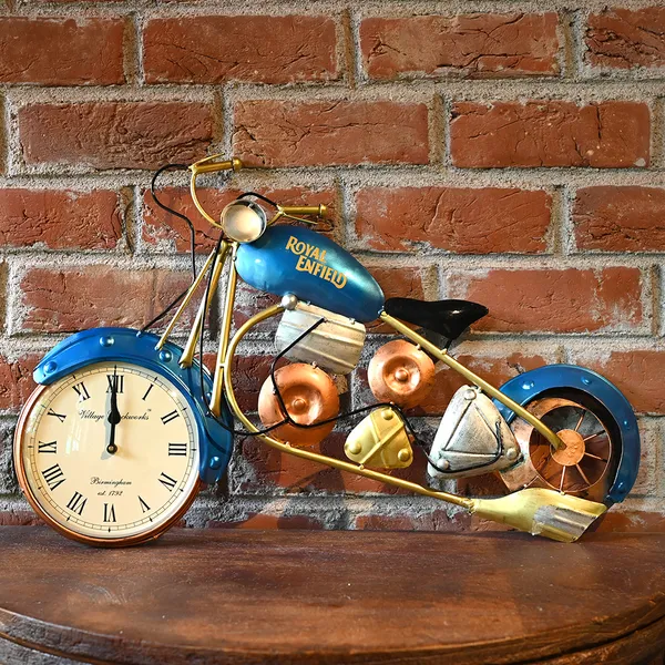 Metal_Bike_With_Clock_|_For_Wall_Decor