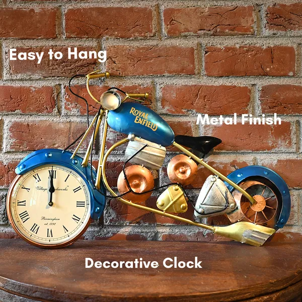 Metal_Bike_With_Clock_|_For_Wall_Decor