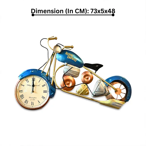 Metal_Bike_With_Clock_|_For_Wall_Decor