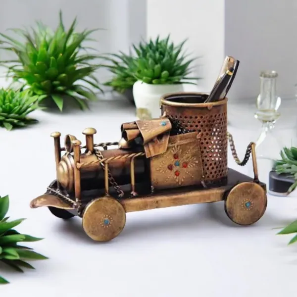 Copper_Metallic_Engine_Pen_Stand_Holder_|_For_Home_&_Office_Decor