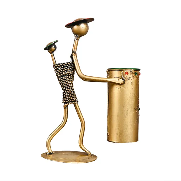 Golden_Metal_Lady_Baby_Pen_Stand_|_For_Decorative_Products