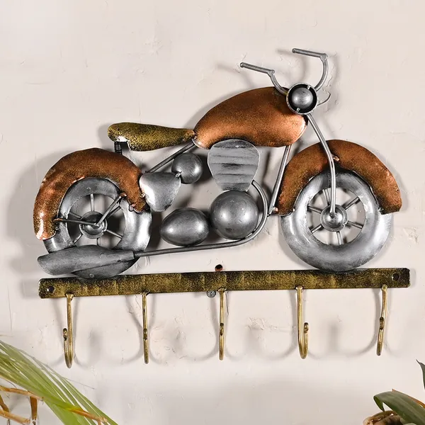 Brown_Metal_Bike_Key_Holder_For_Wall_Decor