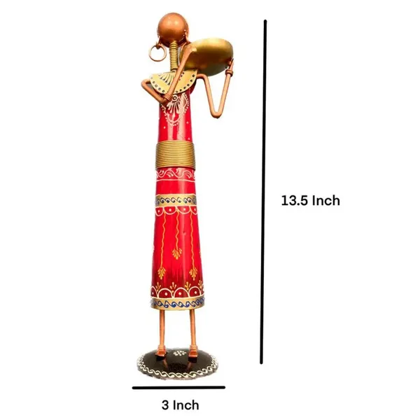 Ganesha_T_light_Combo_Holder_|_Iron_Tribal_Lady_Showpieces_|_For_Devotion