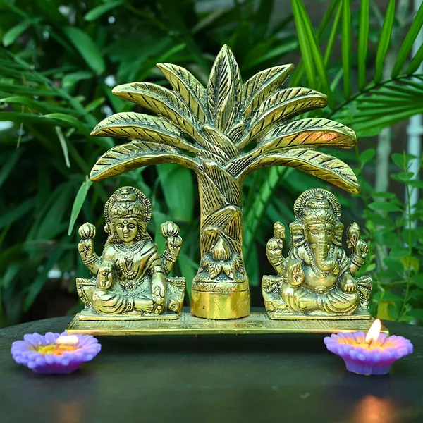Golden_Aluminium_Khajur_Ped_Laxmi_Ganesh_|_For_Devotion