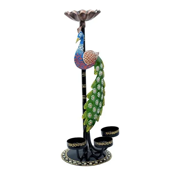 Metal_Peacock_T_light_Candle_Holder_|_For_Table_Top_Accessories