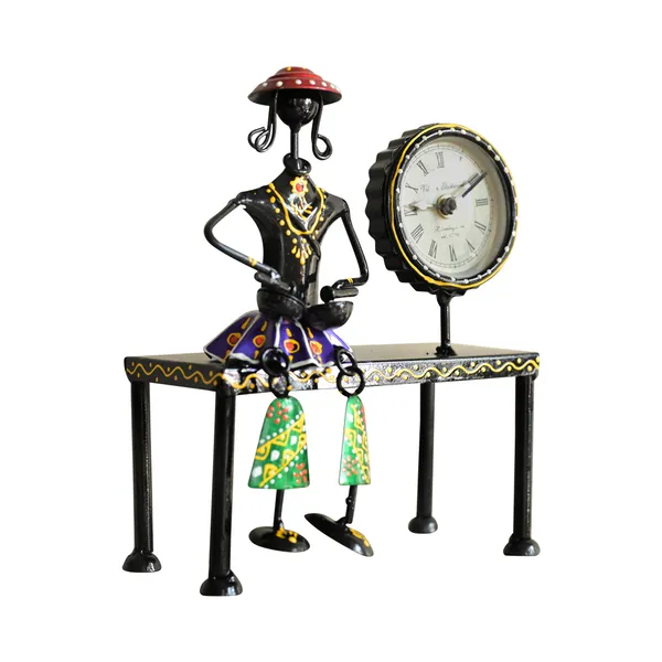 Black_Metal_Doll_With_Clock_Black_|_For_Decorative_Products
