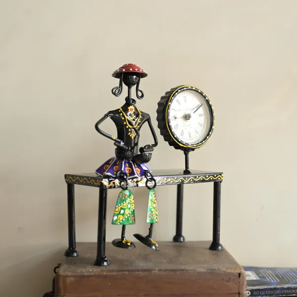 Black_Metal_Doll_With_Clock_Black_|_For_Decorative_Products