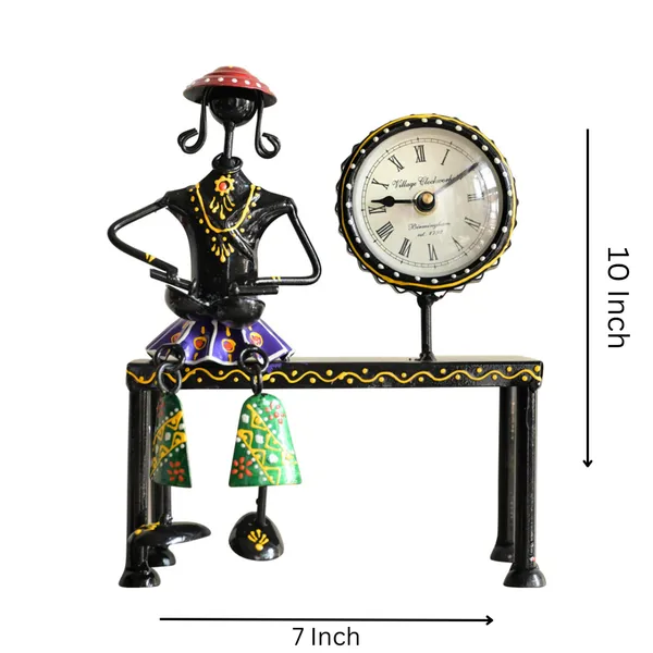 Black_Metal_Doll_With_Clock_Black_|_For_Decorative_Products