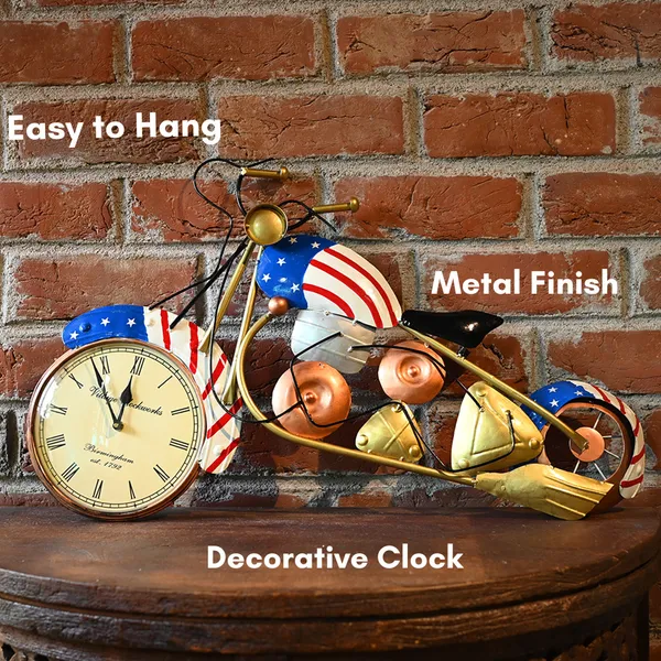 Metal_American_Bike_With_Clock_|_For_Wall_Decor