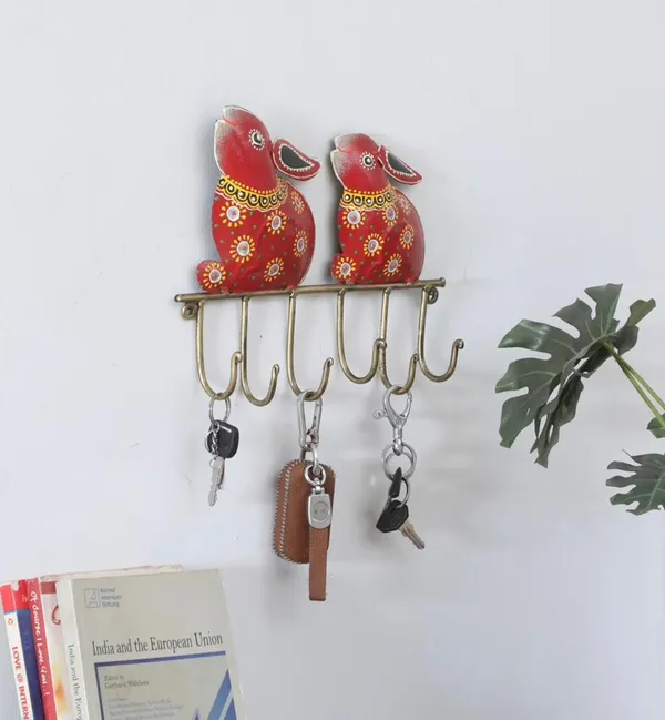 Vintage_Rabit_Key_Hanger_With_Fine_Painting_Wall_Art_Handcrafted_Powder_Coated_Iron_Wall_Hanging_Decorative_Wall_Arts