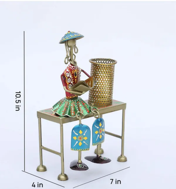Pen_Stand_Holder,_Handmade_Metal_Pencil_Holder_Stand_Decorative_Showpiece_for_Home_Office_Study_Table_Decoration_Gift_Items