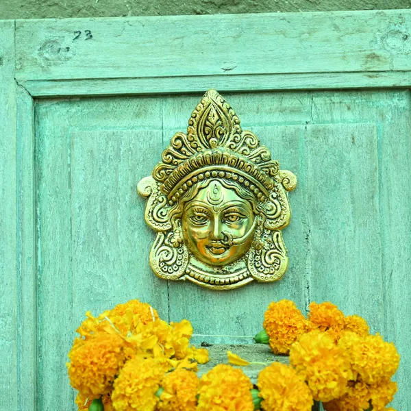 Golden_Aluminium_Durga_Face_|_For_Devotion