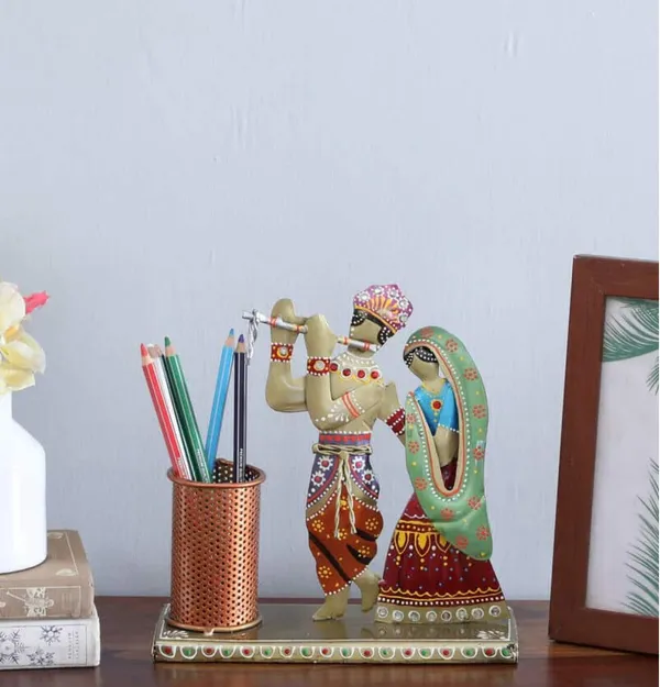 Radha_Krishna_Multicolour_Irons_Pen_Holder