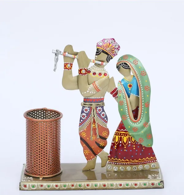 Radha_Krishna_Multicolour_Irons_Pen_Holder
