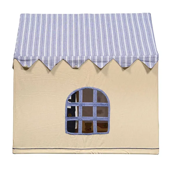 Cream_Blue_Premium_Tent_Play_House_With_Quilt_For_Kids