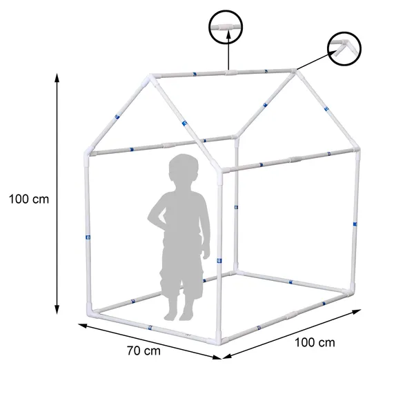 Cream_Blue_Premium_Tent_Play_House_With_Quilt_For_Kids