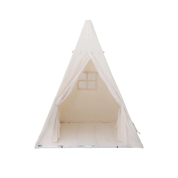 Off-White_Premium_Tent_Play_House_With_Quilt_For_Kids