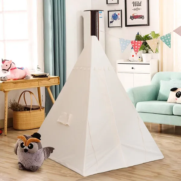 Off-White_Premium_Tent_Play_House_With_Quilt_For_Kids