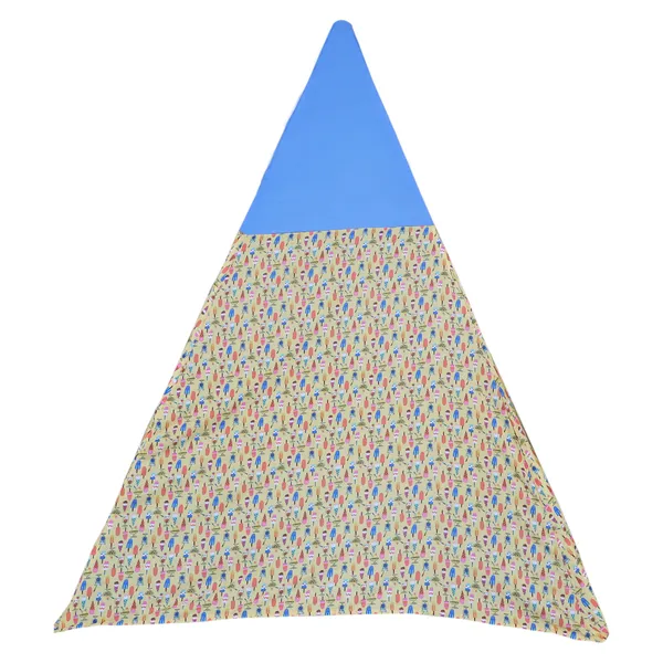 Multicolor_Triangle_Shape_Tent_Play_House_With_Quilt_For_Kids