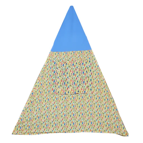Multicolor_Triangle_Shape_Tent_Play_House_With_Quilt_For_Kids