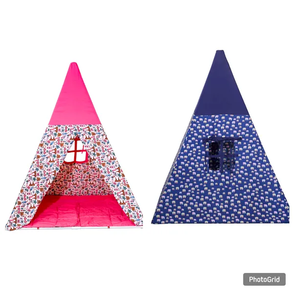 Pink_&_Blue_Premium_Tent_Play_House_With_Quilt_Combo_Set_For_Kids_(Pack_Of_2)