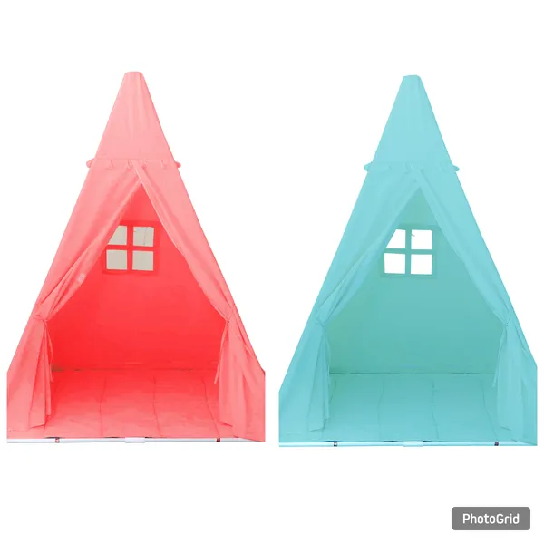 Pink_&_Blue_Premium_Tent_Play_House_With_Quilt_Combo_Set_For_Kids_(Pack_Of_2)