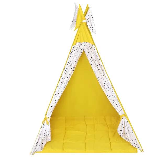Multicolor_Hut_Shape_Tent_Play_House_With_Quilt_For_Kids