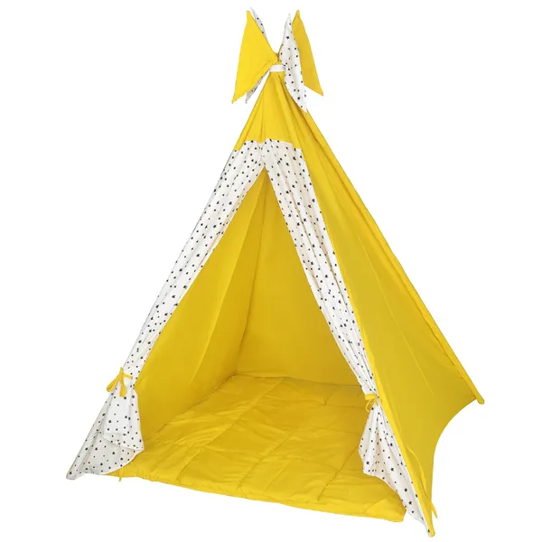Multicolor_Hut_Shape_Tent_Play_House_With_Quilt_For_Kids