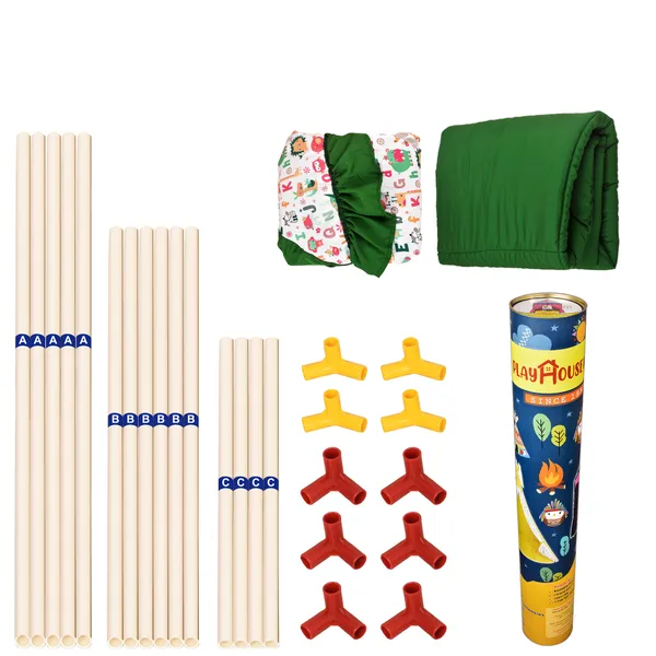 Green_Verdan_Hut_Shape_Tent_Play_House_With_Quilt_For_Kids