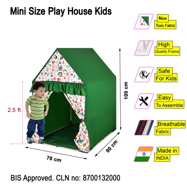 Green_Verdan_Hut_Shape_Tent_Play_House_With_Quilt_For_Kids