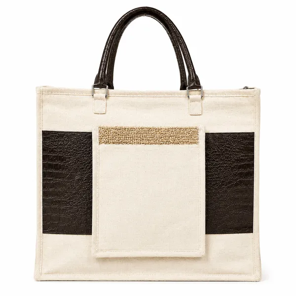 Off_White_Cotton_Handle_Banana_Leather_Tote_Bag_for_Women
