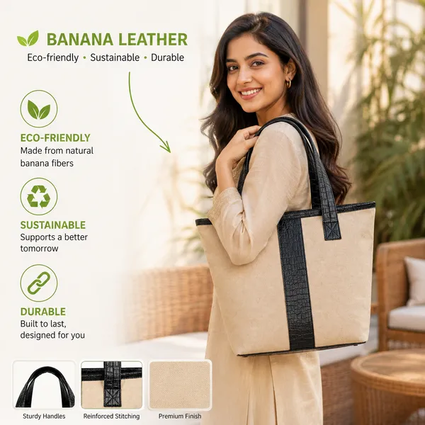 Off_White_Cotton_Handle_Banana_Leather_Tote_Bag_for_Women__