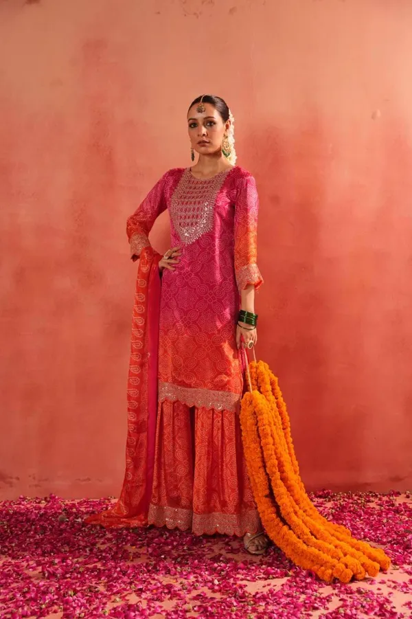 Orange_Mix_Pink__Trendy_Sharara_Set_With_Heavy_Embroidery_For_Women