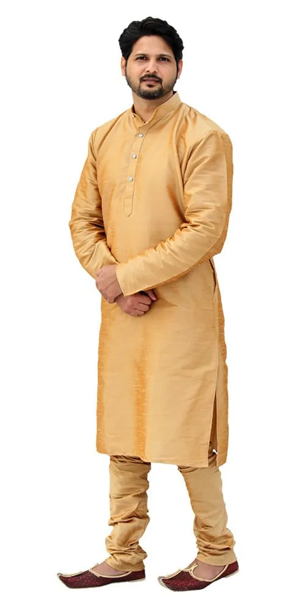 Brown_Dupion_Silk_Wedding_Kurta_Pajama_For_Men