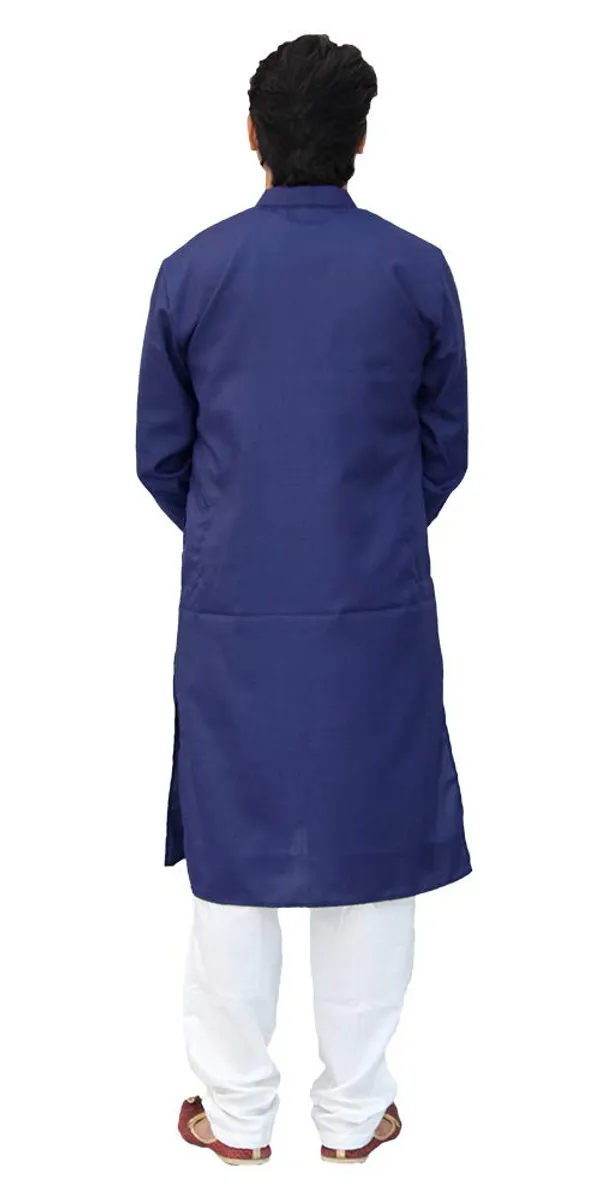 Navy_Blue_Cotton_Casual__Kurta_&_Pajama__Set_For_Men