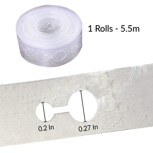 White_Plastic_Balloon_Decorating_Strip_Kit_For_Garl_&_With_200_Dot_Glue_Point_Stickers_For_Adult_&_Kids_Pack_Of_2